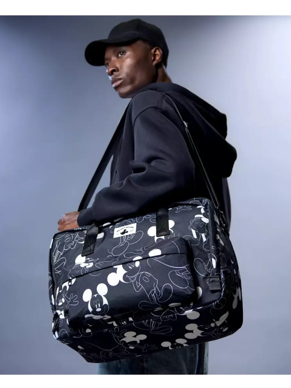 Mickey Mouse Black & White Duffle Bag